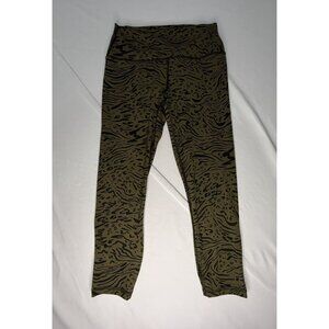 Women’s Athleta Transcend 7/8 Tight Leggings MEDIUM Nina Animal Olive